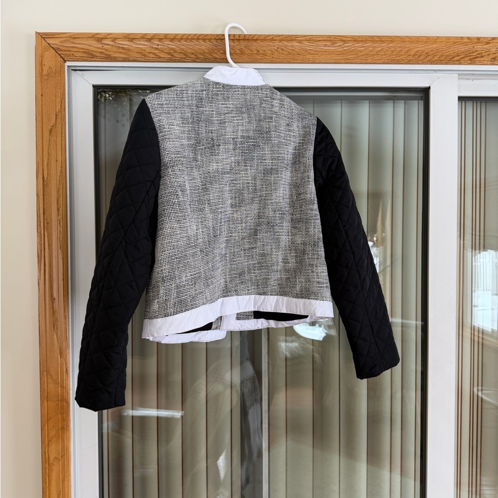 Chico's Mixed Material Textured Jacket - Picture 4 of 5